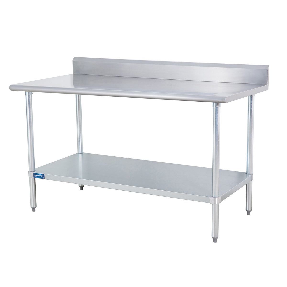 Sapphire SMTB-2436G Stainless Steel Work Table β 36" x 24", 5" Backsplash, Undershelf