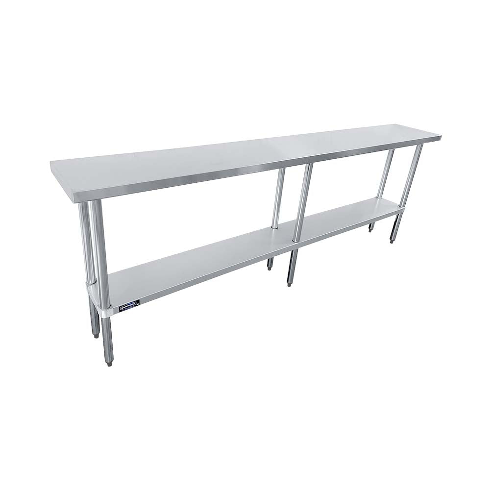 Sapphire SMTE-3084G Stainless Steel Work Table β 84" x 30", Flat Top, Undershelf