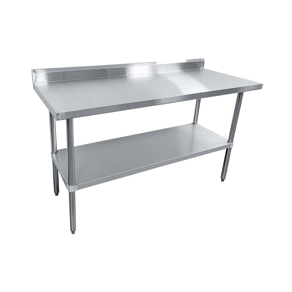 Sapphire SMTEB-3060G Stainless Steel Work Table β 60" x 30", 5" Backsplash, Undershelf
