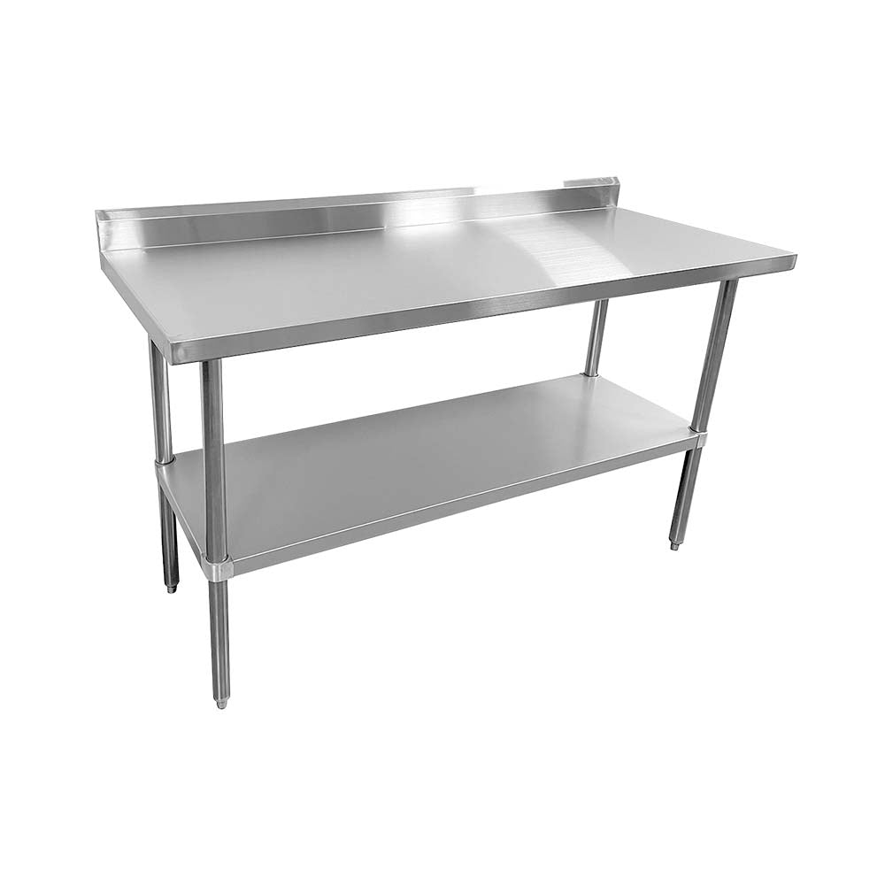 Sapphire SMTEB-3072S Stainless Steel Work Table β 72" x 30", 5" Backsplash, Undershelf