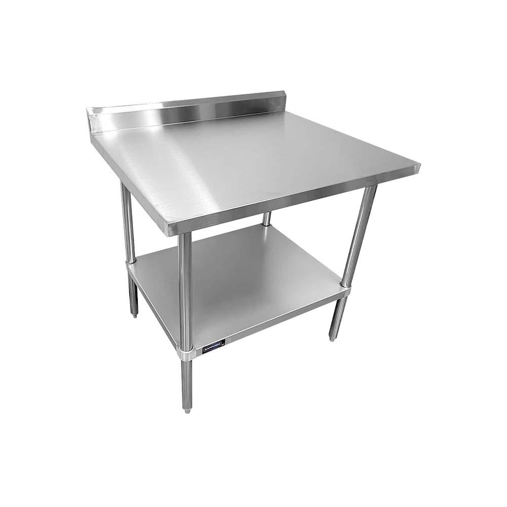 Sapphire SMTEB16-3036S Stainless Steel Work Table β 36" x 30", 5" Backsplash, Undershelf
