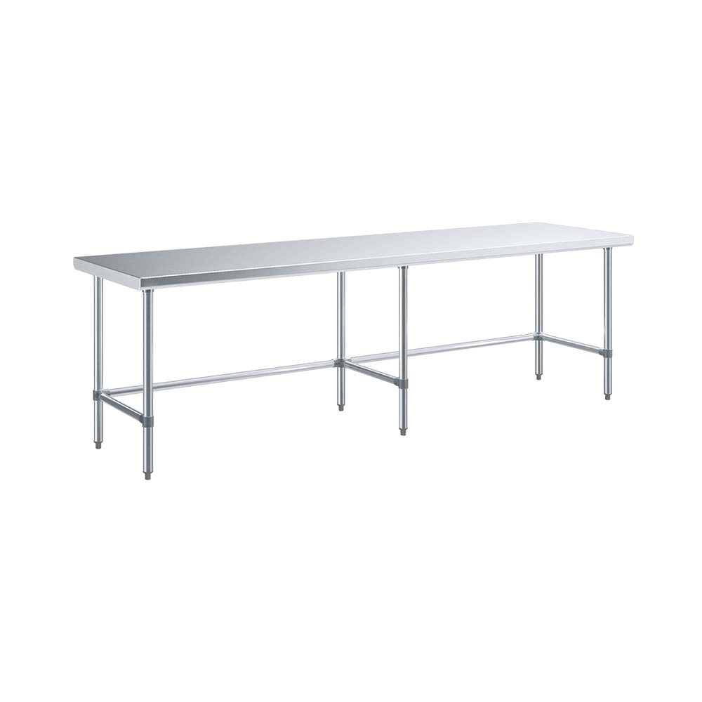 Sapphire SMTEO-14108G Stainless Steel Work Table β 108" x 14", Flat Top, Open Base