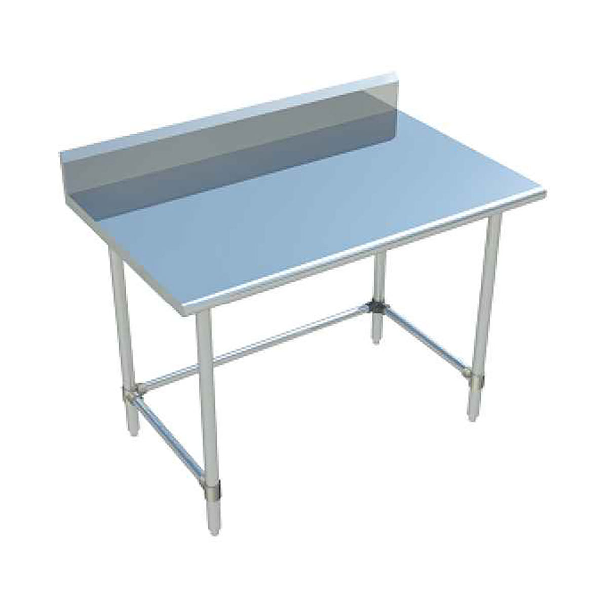 Sapphire SMTOB-2424G Stainless Steel Work Table β 24" x 24", 5" Backsplash, Open Base
