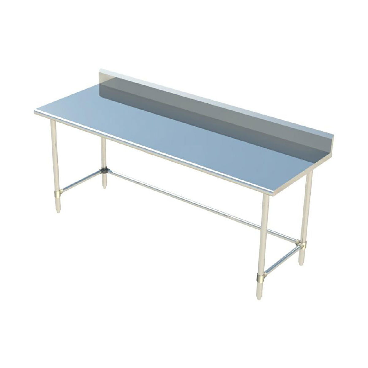 Sapphire SMTOB-2430S Stainless Steel Work Table – 30" x 24", 5" Backsplash, Open Base