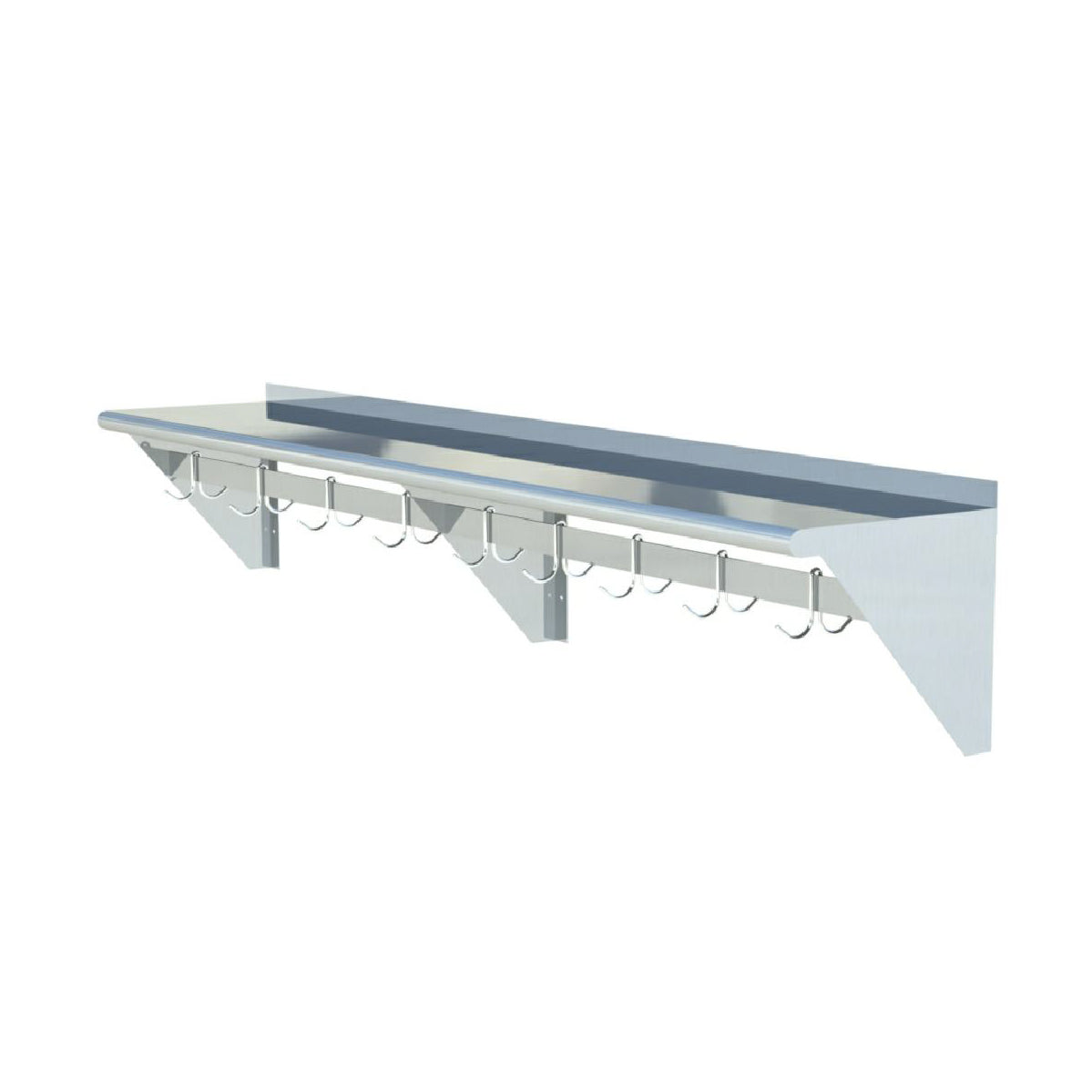 Sapphire SMWP-1584 Wall Shelf with Pot Rack – 84" x 15"