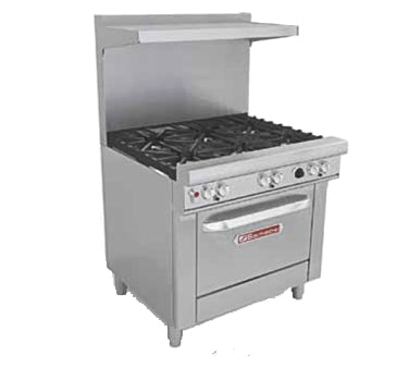 Southbend 4363C 36-Inch Commercial Gas Range — 6 burners, manual control