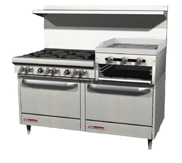 Southbend 4607DC-2RR 60-Inch Commercial Gas Range — 4 burners, standard oven, manual control