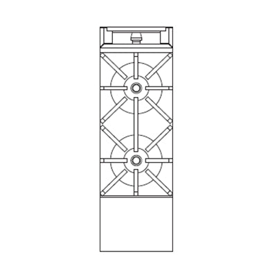 Southbend P12N-B 12-Inch Commercial Gas Range — 2 burners, manual control