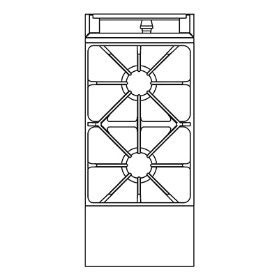 Southbend P18N-X 18-Inch Commercial Gas Range — 2 burners, manual control