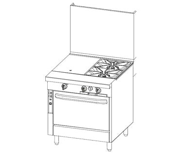 Southbend P32C-TC 32-Inch Commercial Gas Range — thermostatic control
