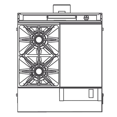 Southbend P32N-XG 32-Inch Commercial Gas Range — 2 burners, manual control