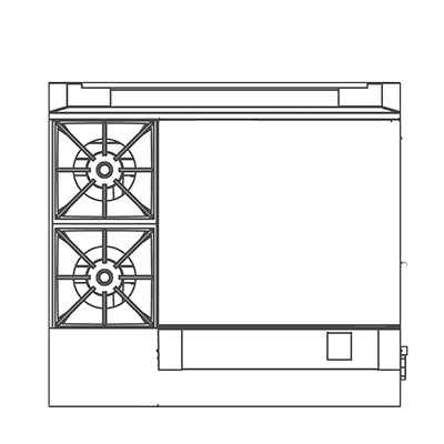 Southbend P36N-BGG 36-Inch Commercial Gas Range — 2 burners, manual control