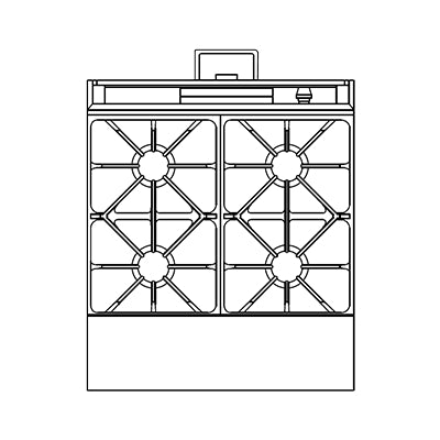 Southbend P36N-XX 36-Inch Commercial Gas Range — 4 burners, manual control