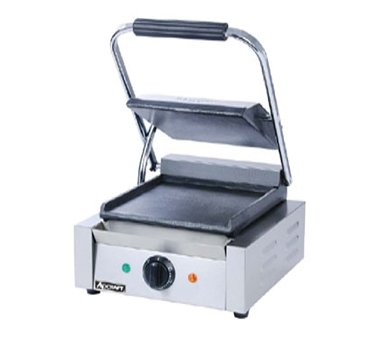Adcraft SG-811/F 12" Commercial Sandwich Panini Grill w/ Cast Iron Smooth Plates, 120V