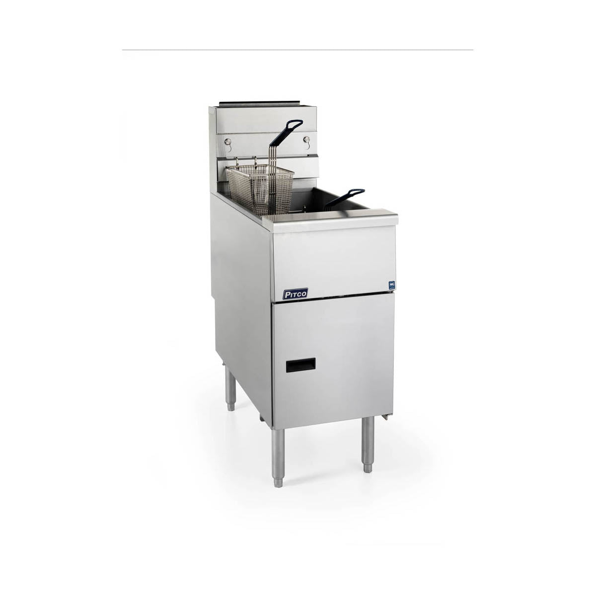 Pitco SG14RS-1FD 40-50-lb Commercial Gas Fryer — Millivolt Controls, Built-In Filter