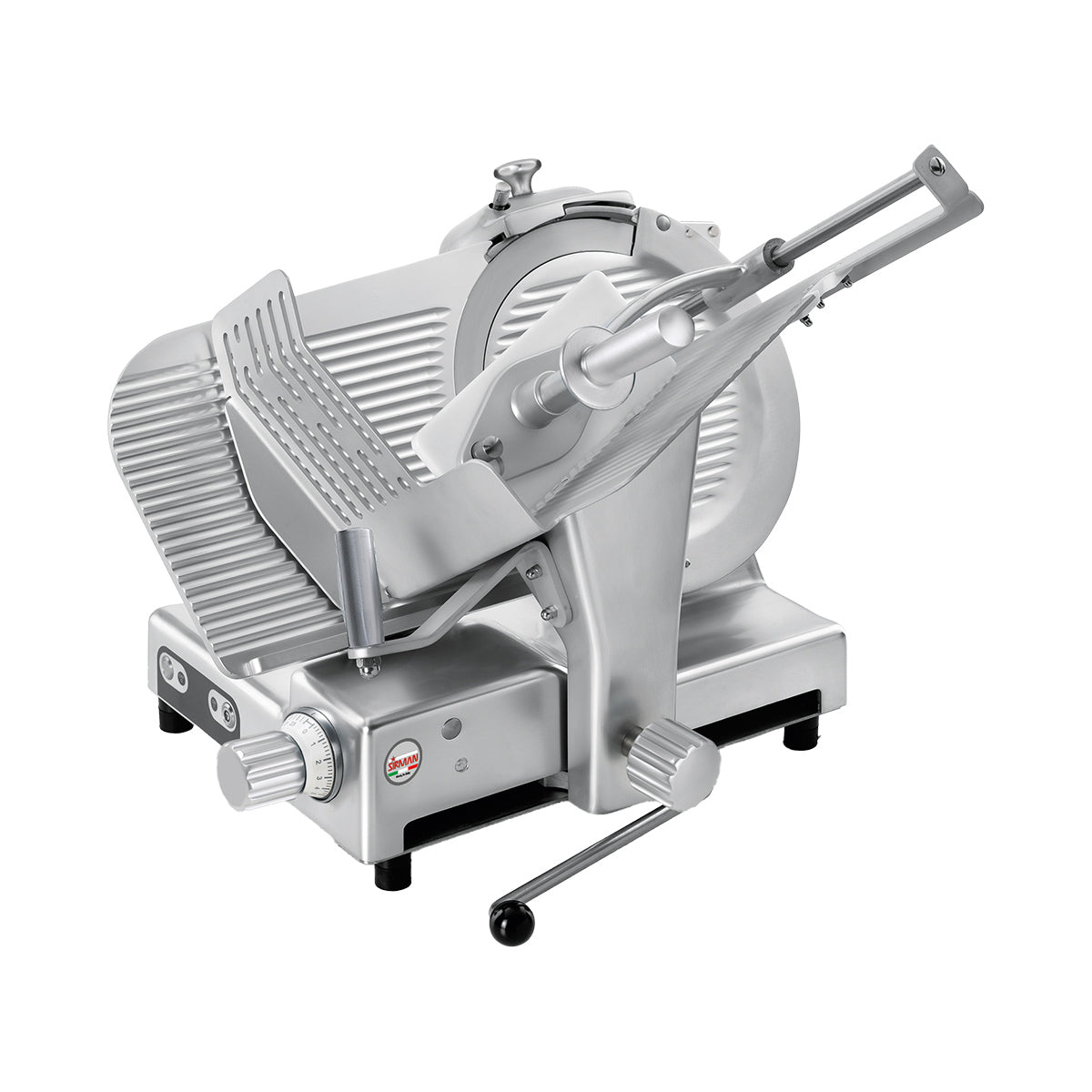 SIRMAN 15334528STNA - Meat Slicer, 13" Chromium-Plated Blade, Stainless Steel & Aluminum, 1/2 HP 410W 120V