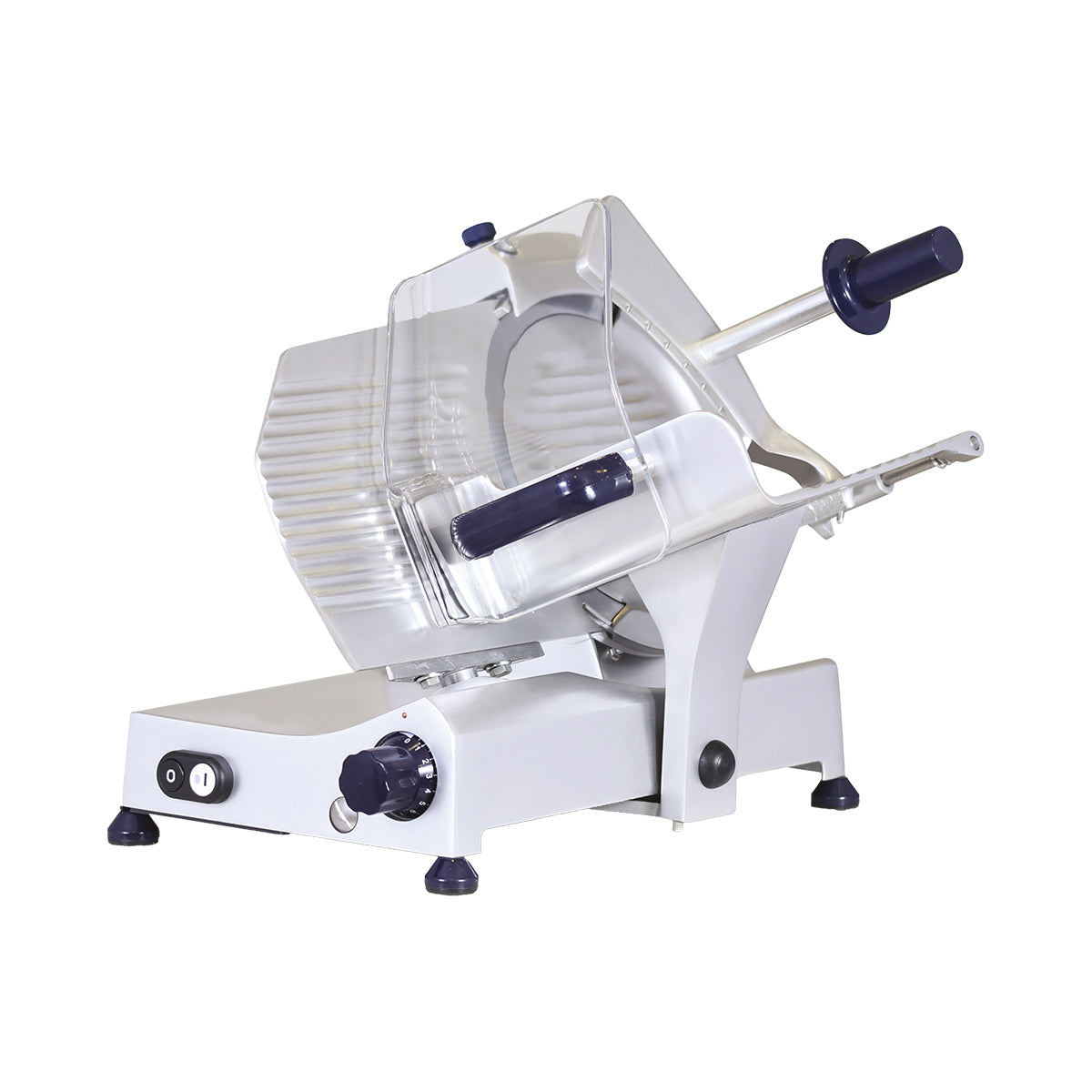 Skyfood AF300 Meat Slicer - 12" Blade, Manual Belt-Driven, 5/8" Slice, Built-In Sharpener, 1/3 HP 110V, Sold per Box