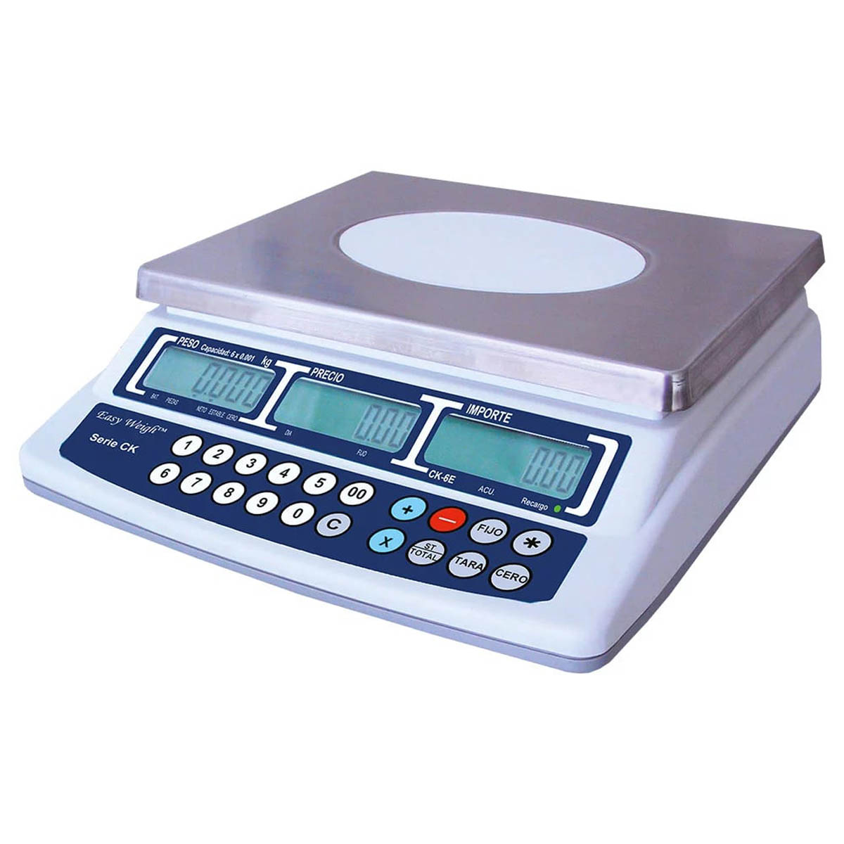 Skyfood CK-60PLUS - 60lb Legal Trade Scale, 9x12" Stainless Platform, 6 Digit LCD, 120V AC or 100+ hr Battery