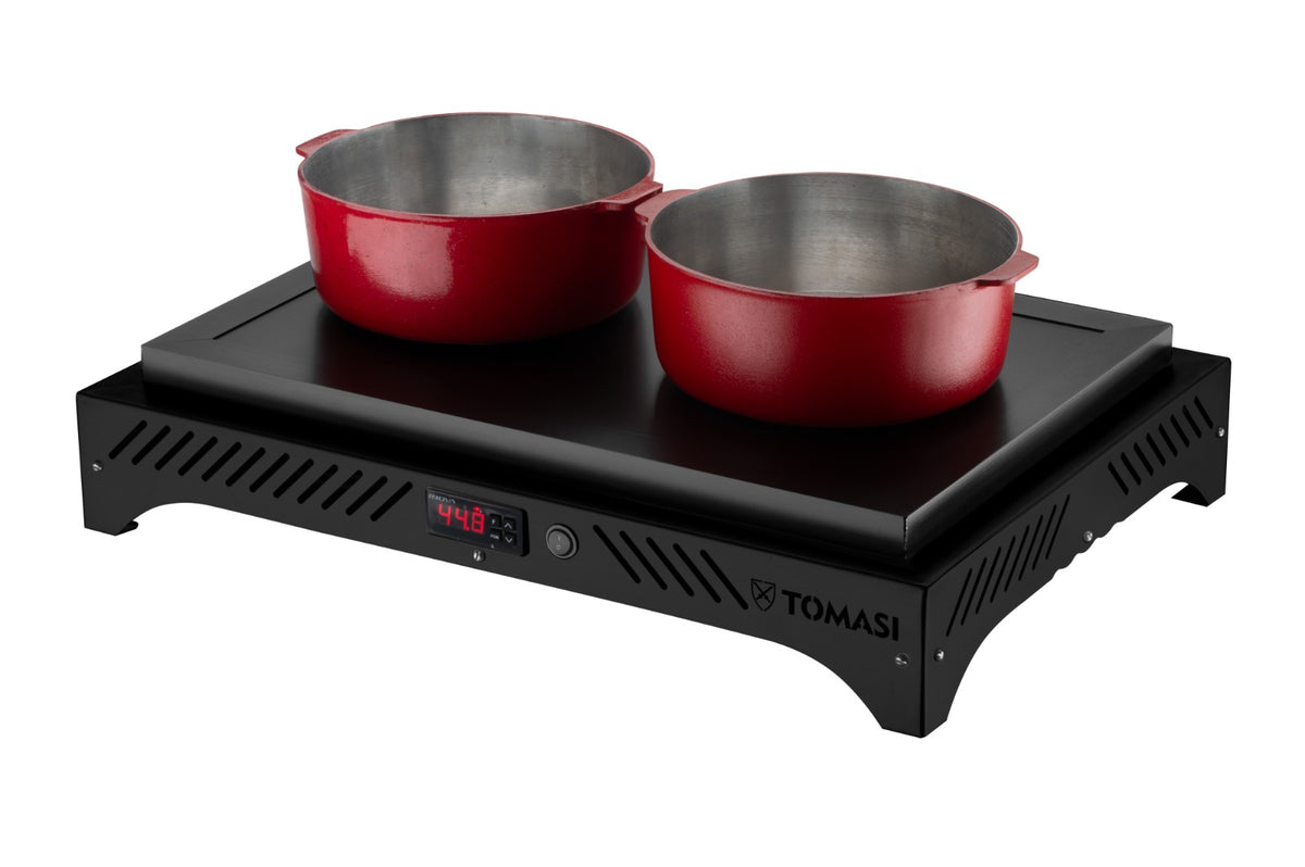 Skyfood PQV-04 Vettro Warming Shelf, 24" x 16" Glass, 212-302°F Control, Black Base, 500W NSF