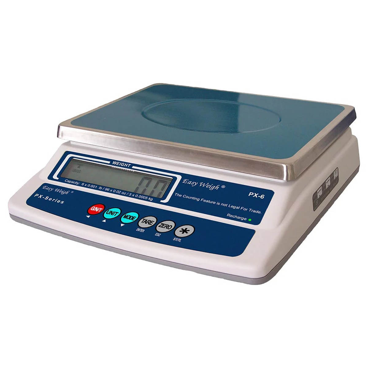 Skyfood PX-6 Easy Weigh Portion Scale - 6 lb capacity, 6-digit LCD, 12.6"x13.4" stainless steel platform, 13" width