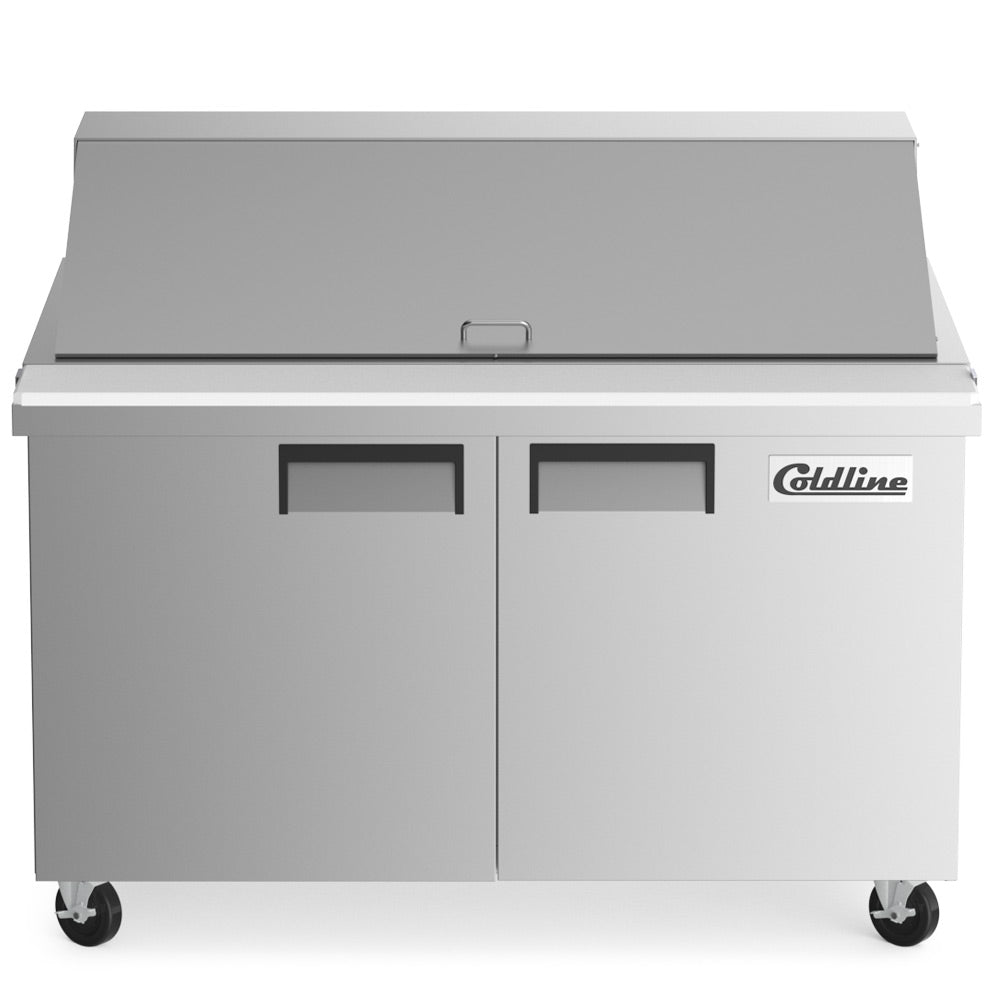 Coldline SMP48 sandwich prep table, front view