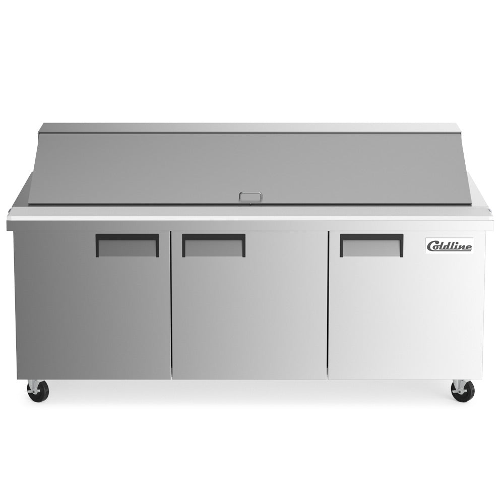Coldline SMP72 sandwich prep table, front view