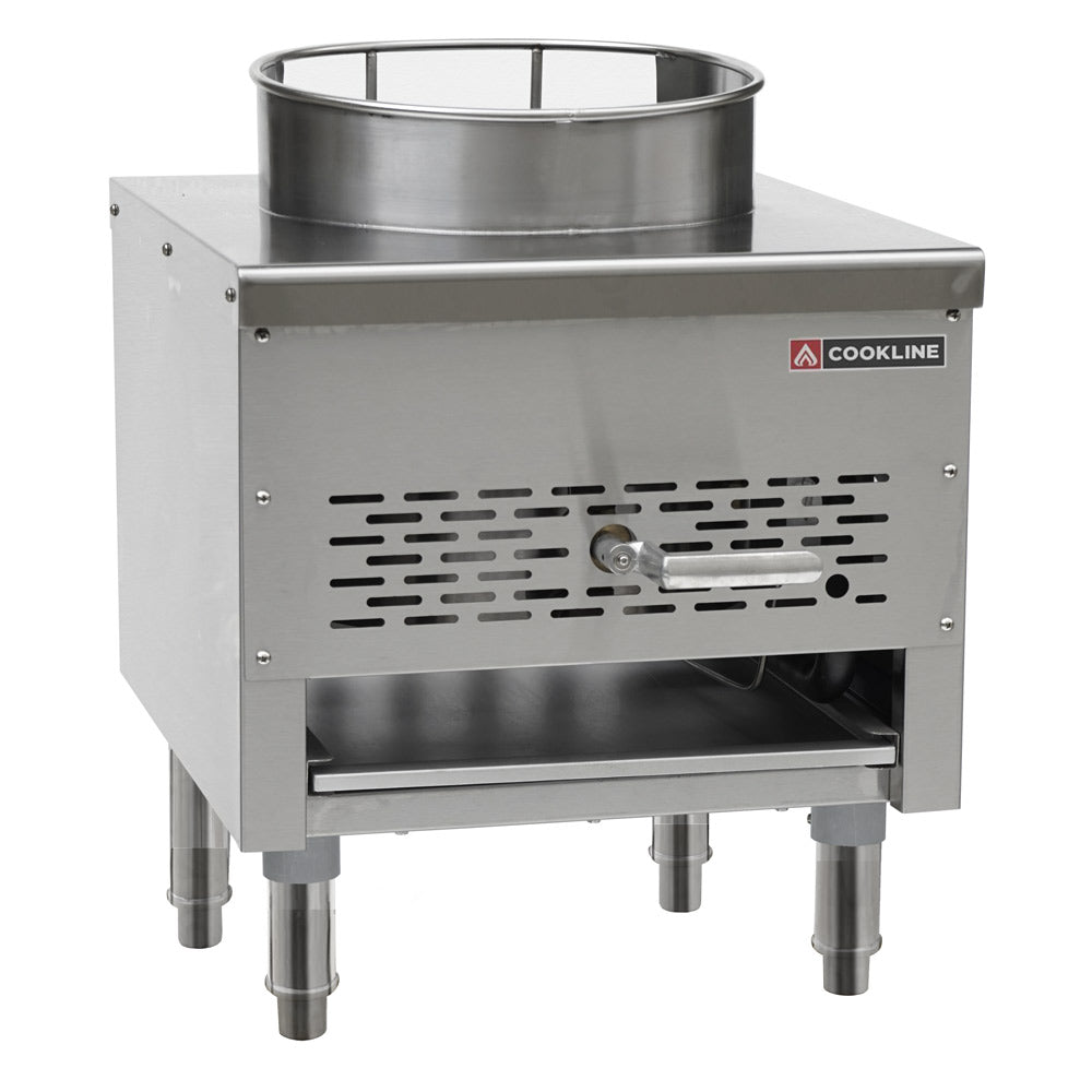 Cookline SP-1WS-NG commercial wok range, front angle view