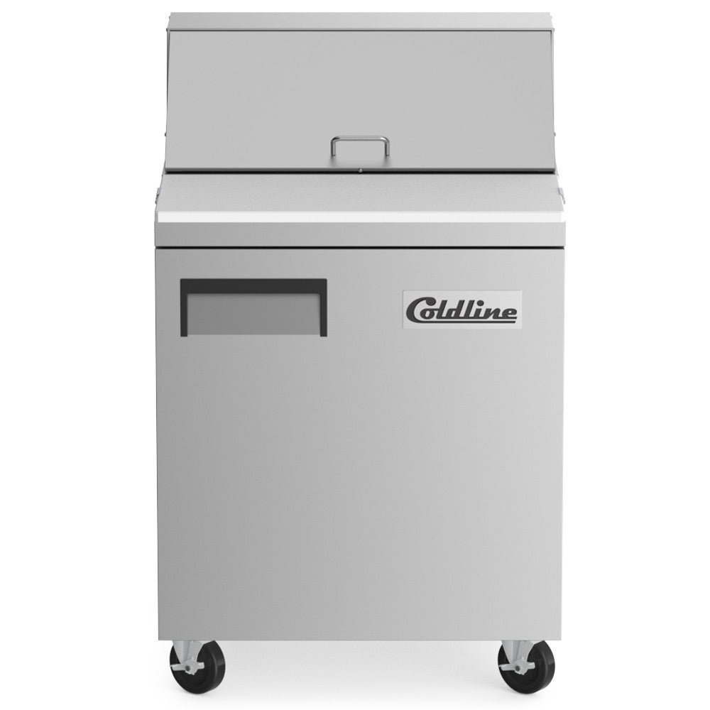 Coldline SP27 sandwich prep table, front view