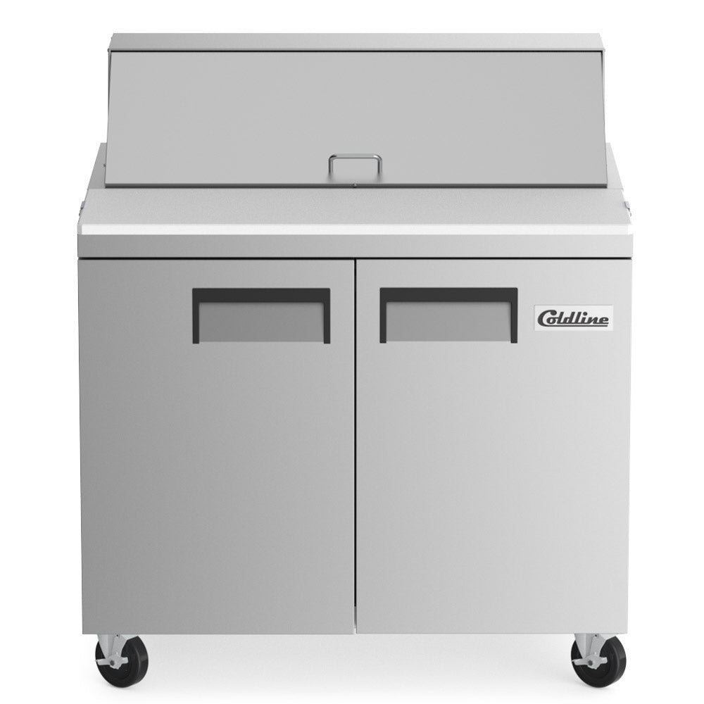 Coldline SP36 sandwich prep table, front view