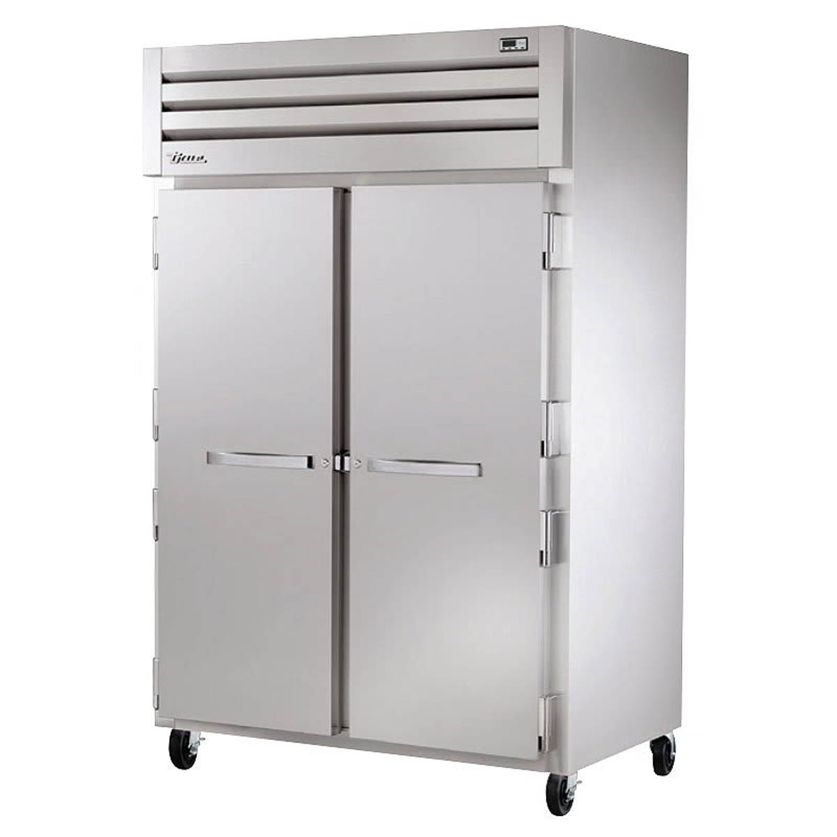 True STG2F-2S-HC 2-door reach-in freezer, front angle view, doors closed