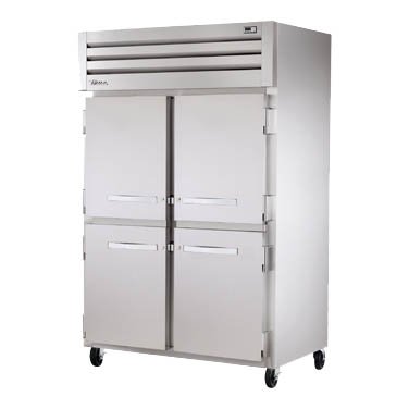 True STG2F-4HS-HC 4-door reach-in freezer, front angle view, doors closed