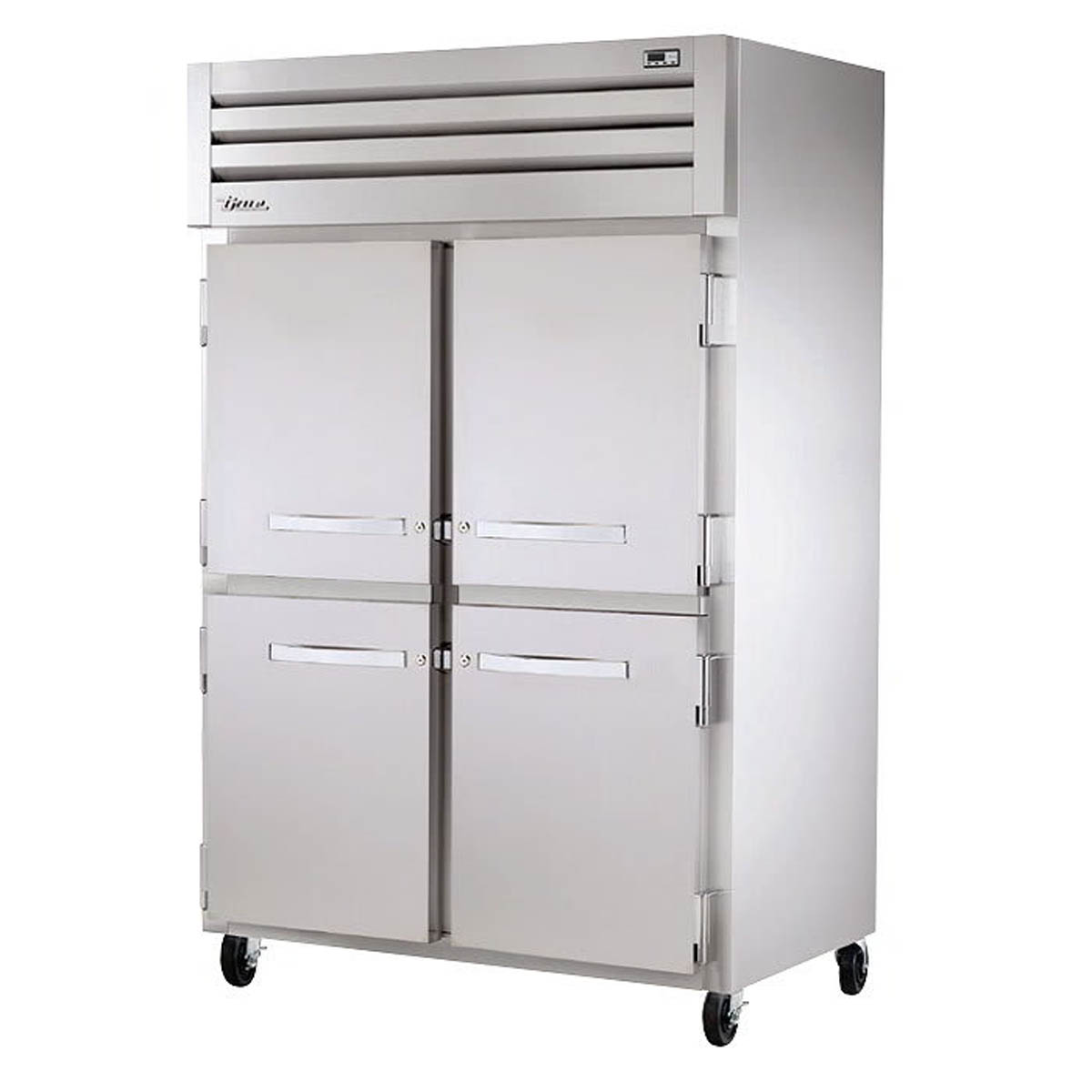 True STG2H-4HS 4-door reach-in heated holding cabinet, front angle view, doors closed