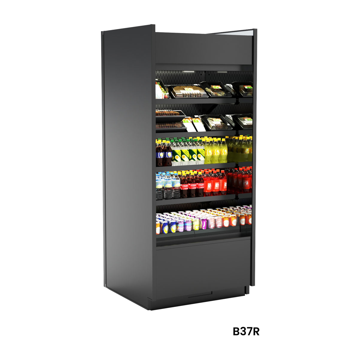 Structural Concepts B57R 60" Self-Serve Open Air Refrigerated Display Case, 4 Shelves