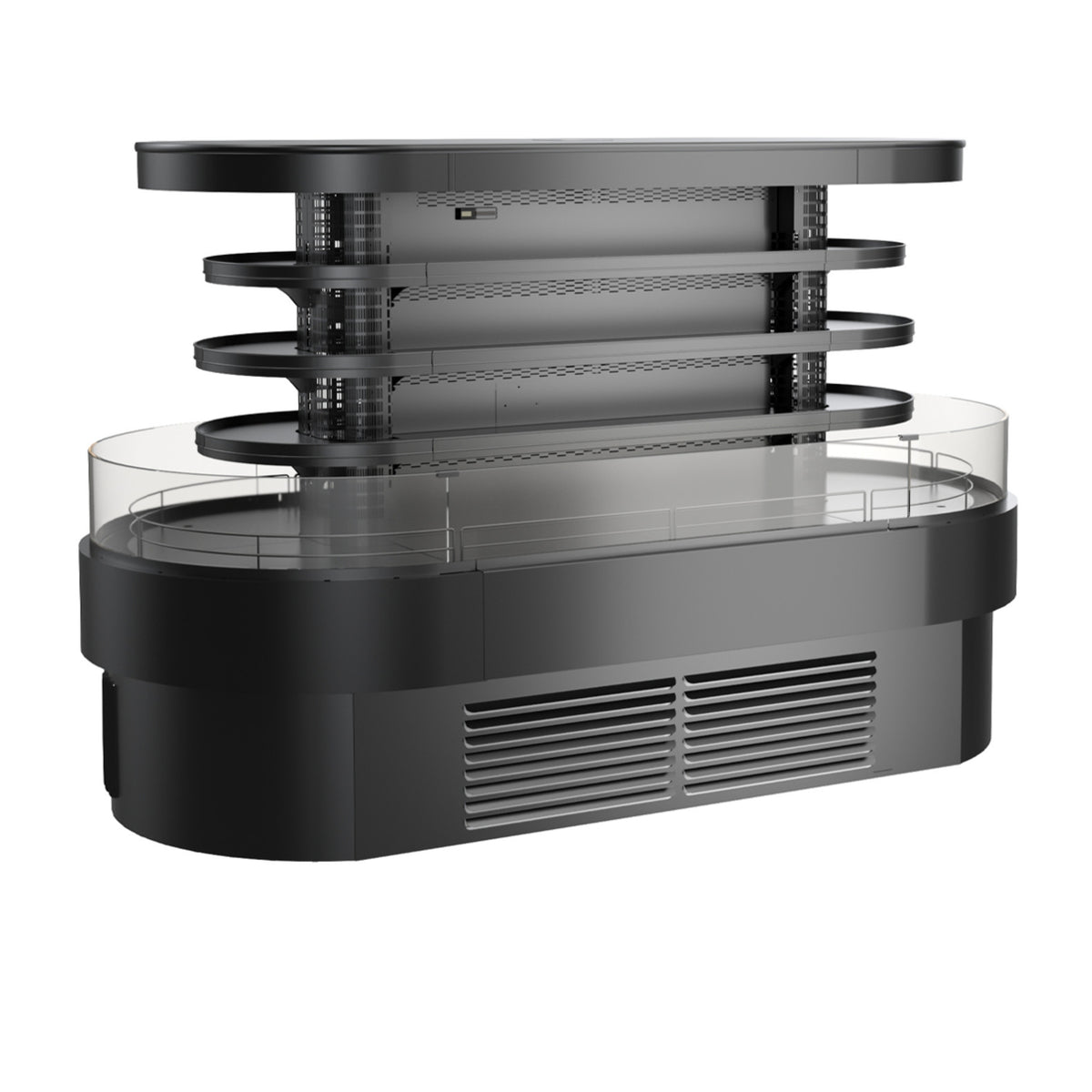Structural Concepts FSI860R 99" Refrigerated Self-Service Island Open Air Mrchandiser, 3 Shelves