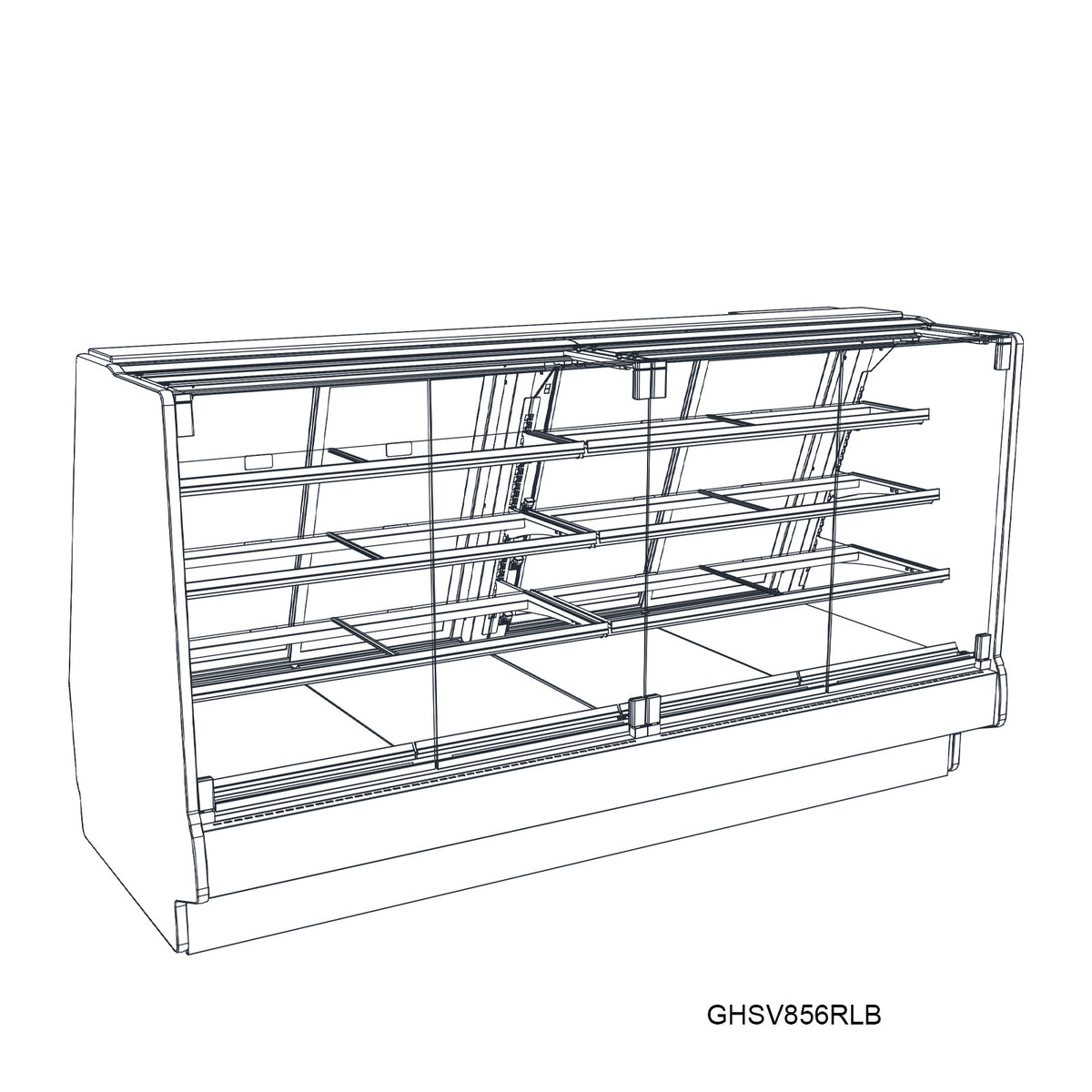 Structural Concepts GHSV456RLB 49" Refrigerated Display Case