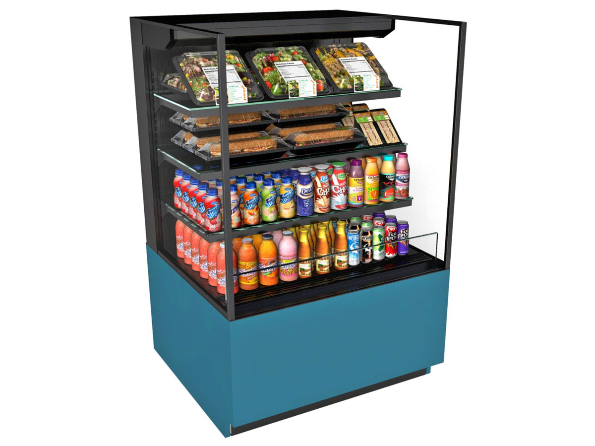 Structural Concepts NR3655RSSV 36" Vertical Self-Serve Open Air Merhandiser in Black, Self Contained
