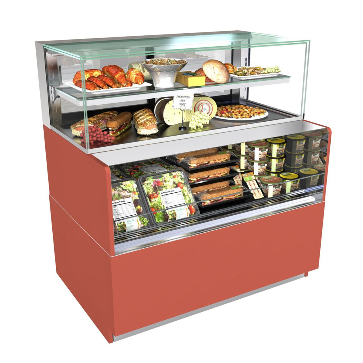 Structural Concepts NR4851RRSSV 48" Reveal Dual Service Dry / Refrigerated Bakery Case