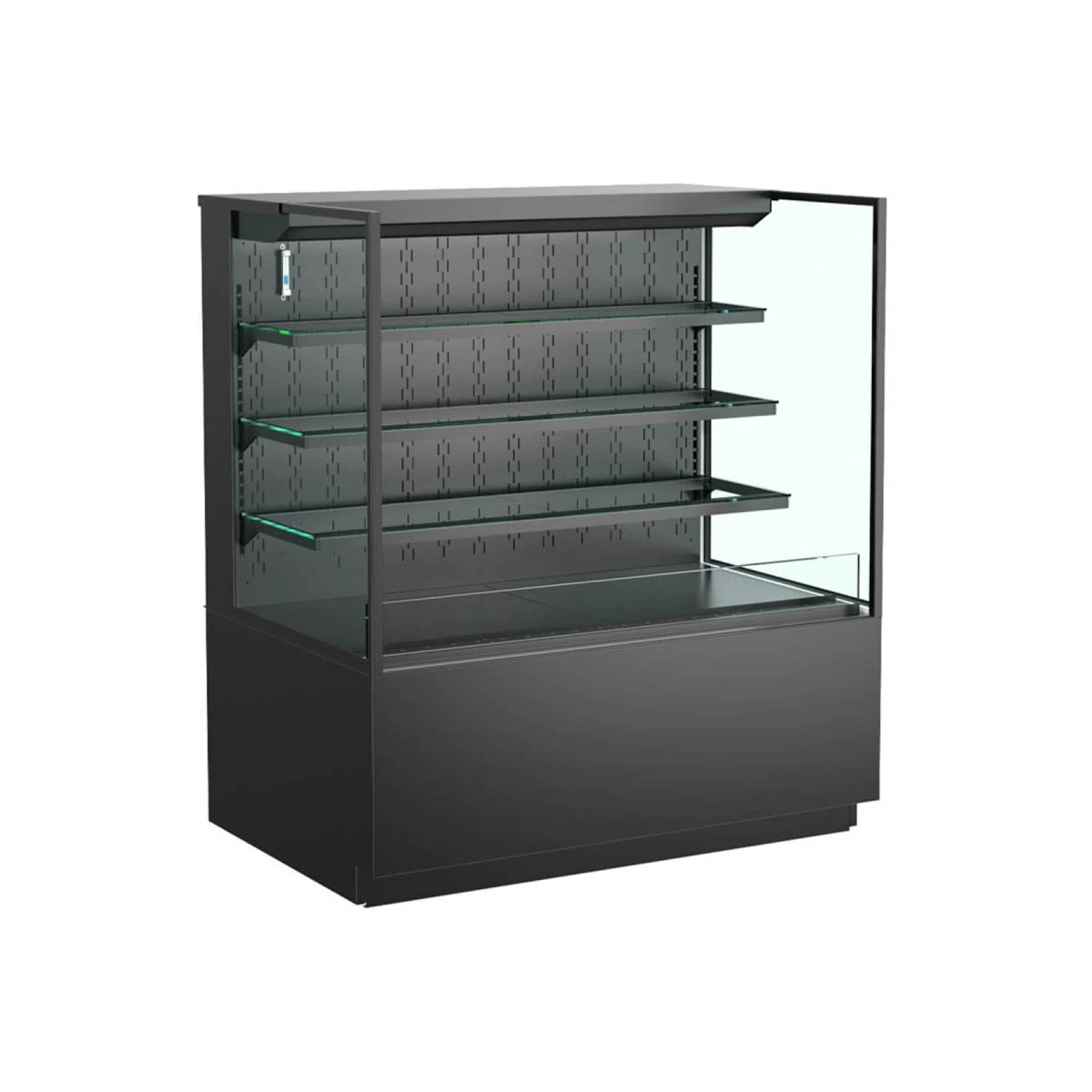 Structural Concepts NR4855RSSV 48" Vertical Self-Serve Open Air Merhandiser in Black, 3 Shelves