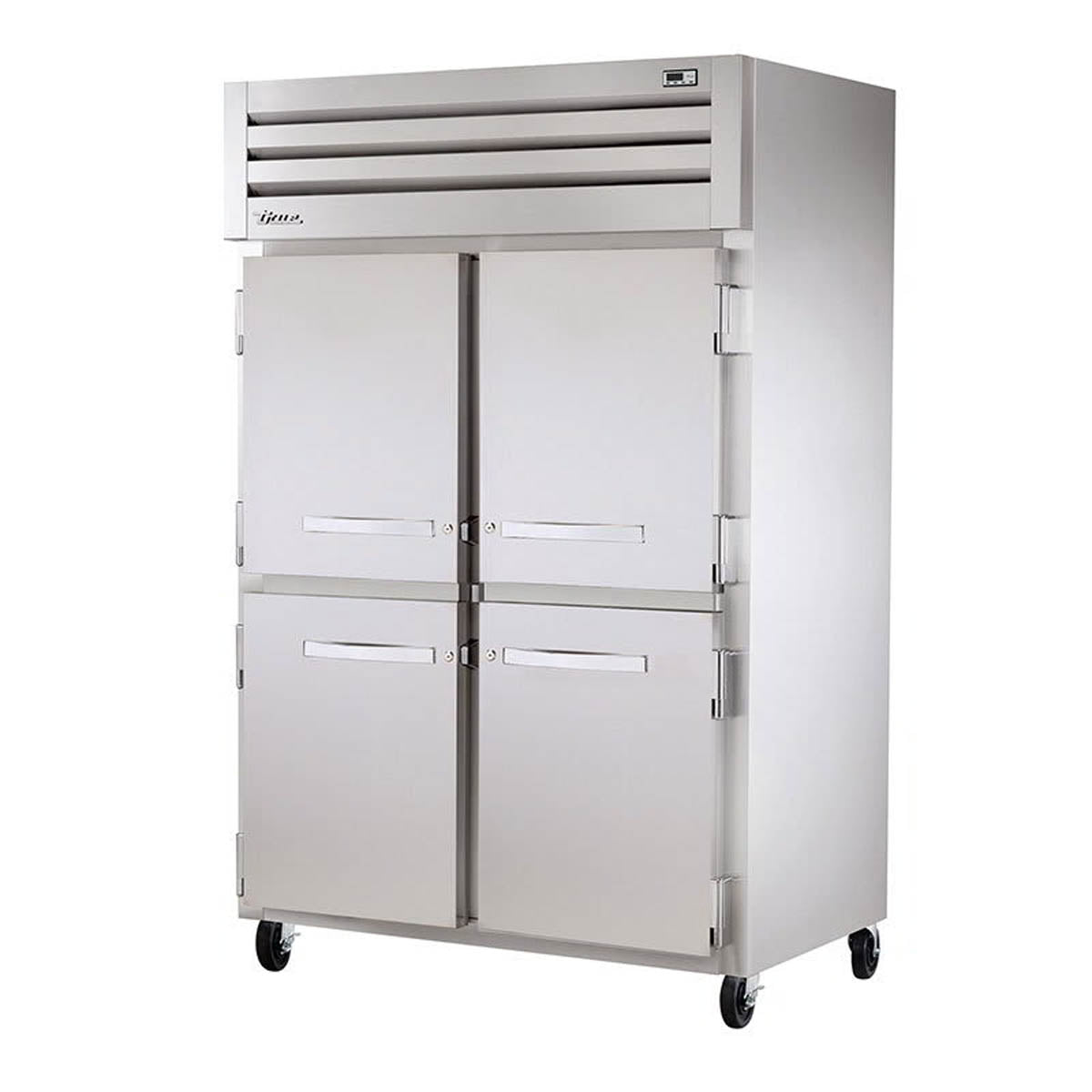 True Spec Series 2-section heated cabinet, front angle view