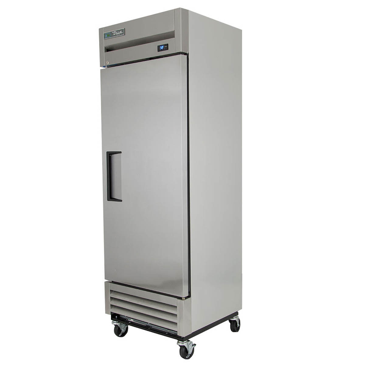 True T-19FZ-HC 1-door solid reach-in freezer, front angle view, right-hinged door