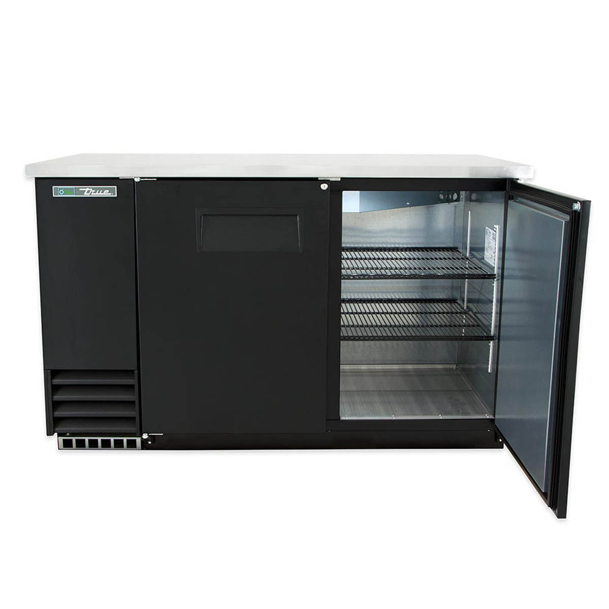 True TBB-2-HC back bar cooler, with the right door open
