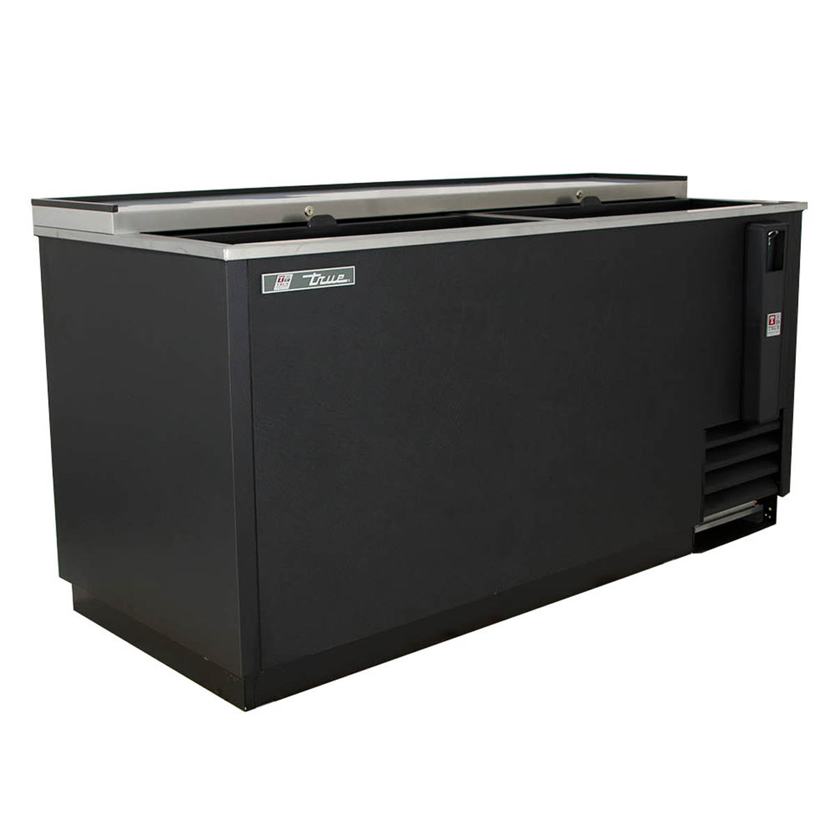 True TD-65-24-HC deep well bottle cooler, front angle view from the left