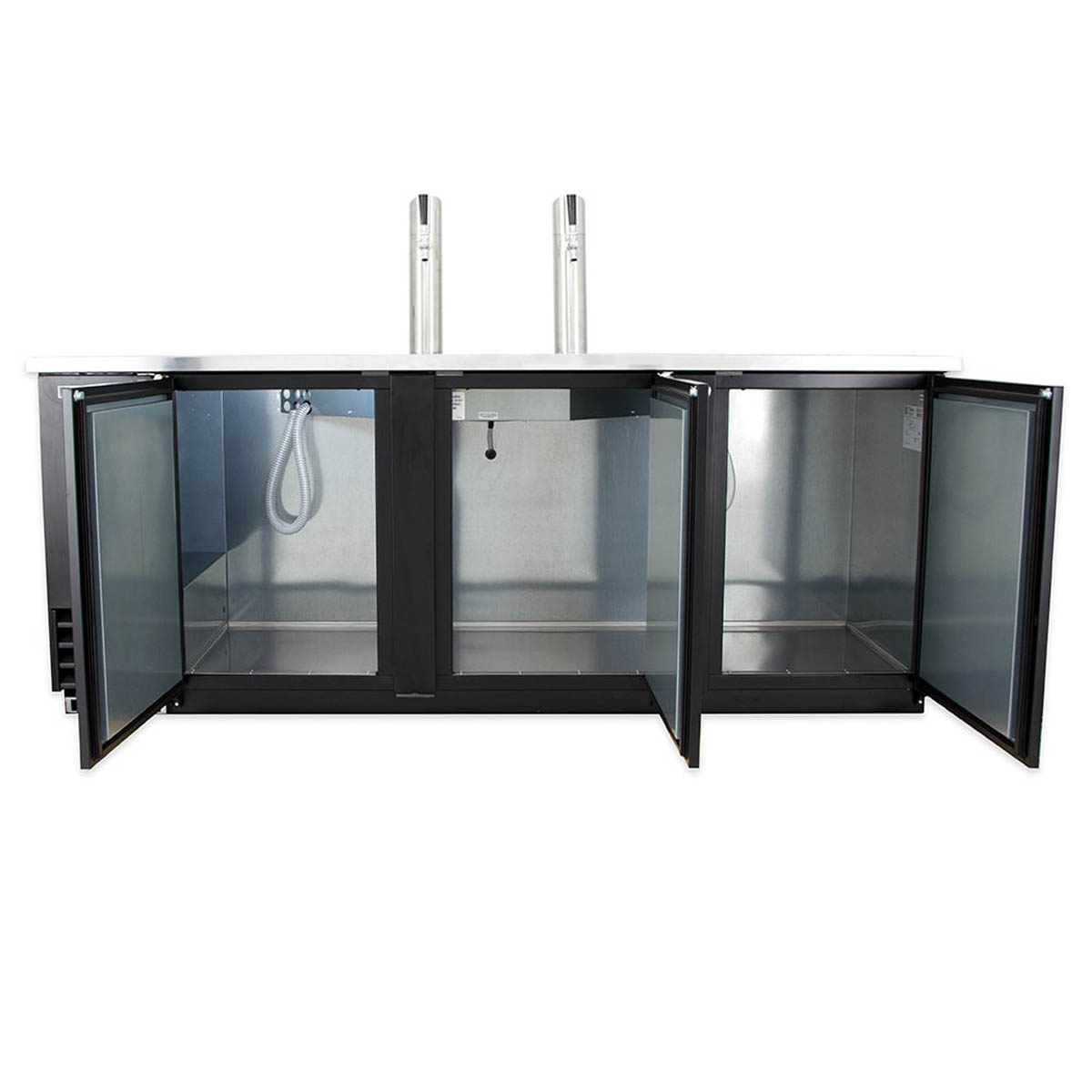 True TDD-4-HC direct draw beer dispenser, with all three doors open
