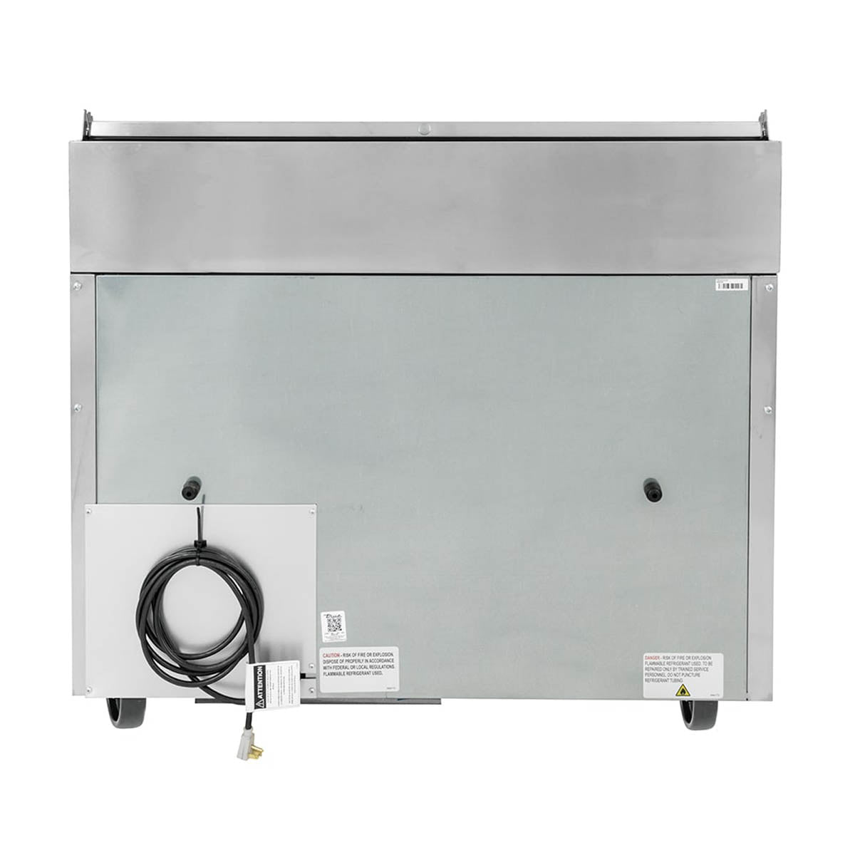 True TPP-AT-44-HC pizza prep table, back view with power cord
