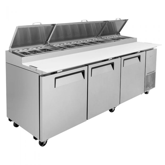 Turbo Air TPR-93SD-N 3 Solid Doors Pizza Prep.Table