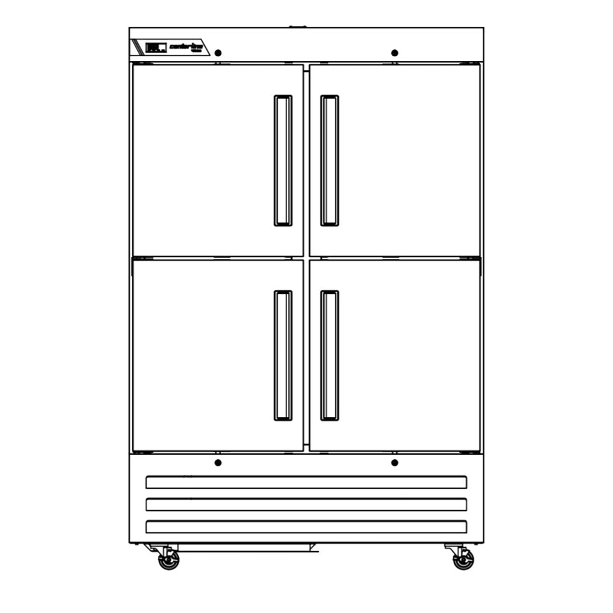 Traulsen CLBM-49F-HS-LL 53.75-Inch Reach-In Freezer — 4 Doors