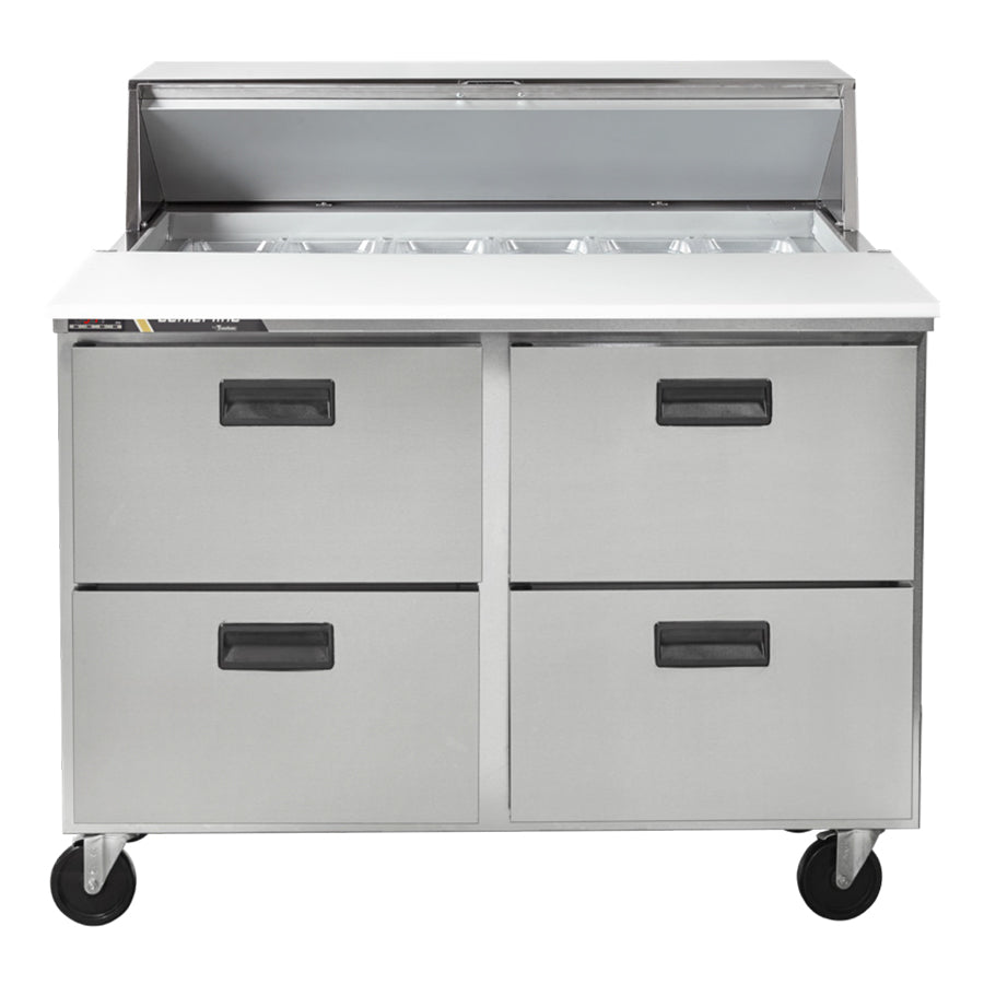 Traulsen CLPT-4812-DW 48.56-Inch Sandwich & Salad Prep Table — 12 Pans, 4 drawers