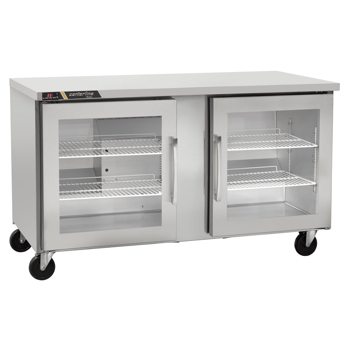 Traulsen CLUC-60R-GD-LR 60.25-Inch Undercounter Glass Door Refrigerator — 2 Doors