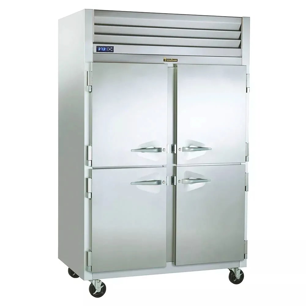 Traulsen G20004P 2-Section Pass-Thru Refrigerator, 8 Half Doors
