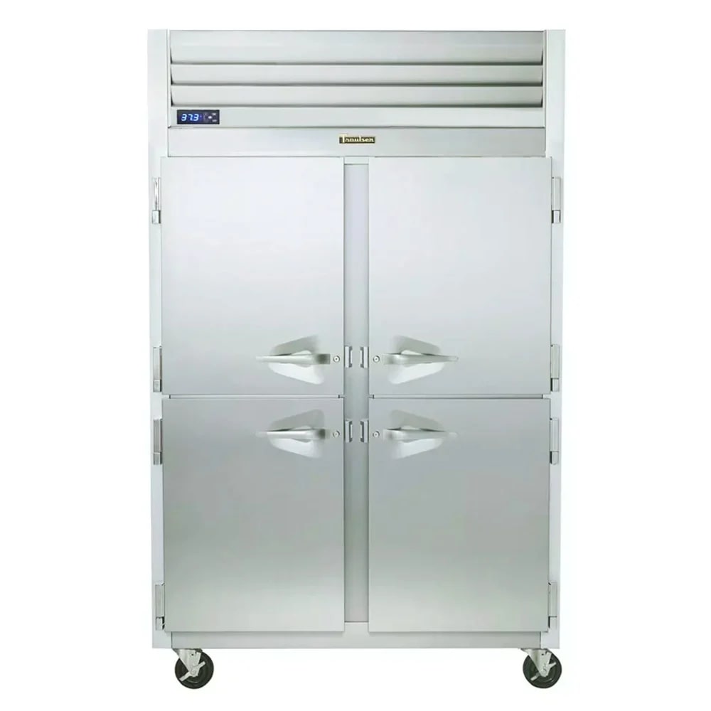 Traulsen G20004P 2-Section Pass-Thru Refrigerator, 8 Half Doors